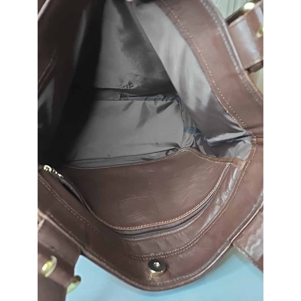 Vintage COACH Brown Leather, Soho Lafayette Shoulder Bag, Snap, 4140  90s USA - Picture 9 of 13
